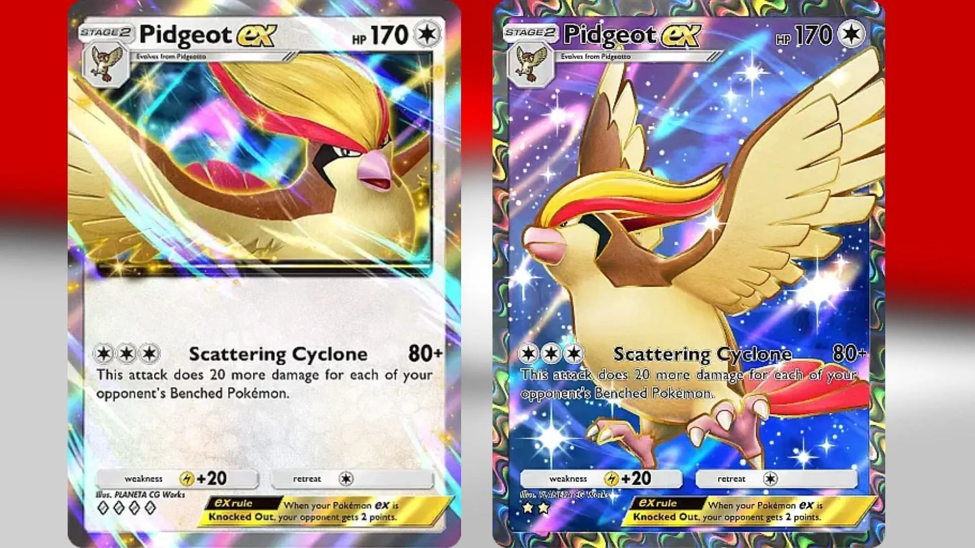 All Pidgeot ex variants in PTCGP (Image via TPC) All Pidgeot ex variants in PTCGP (Image via TPC)