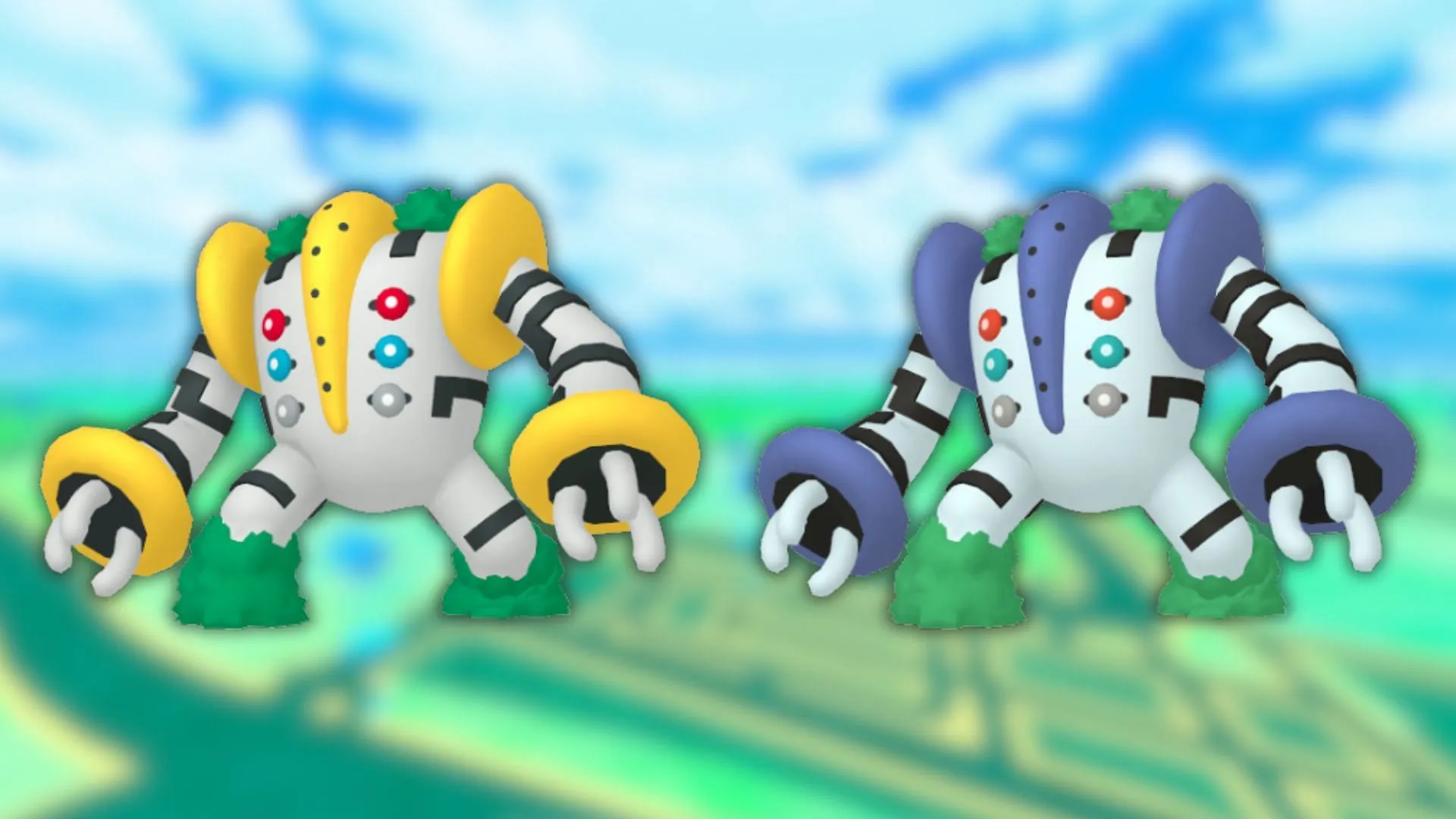 Regigigas and its shiny variant (Image via The Pokemon Company) Regigigas and its shiny variant (Image via The Pokemon Company)