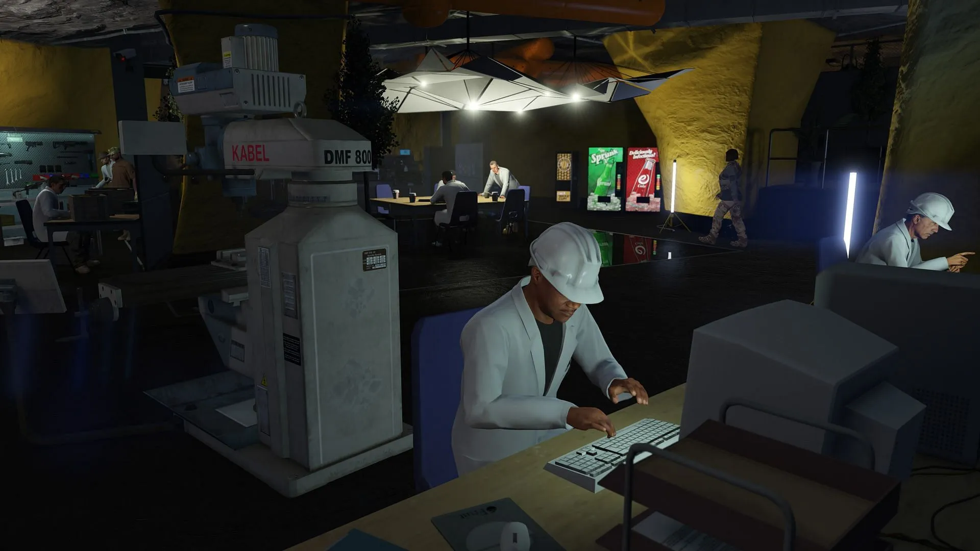 Glimpse inside a GTA 5 Online Bunker (Image via Rockstar Games) Glimpse inside a GTA 5 Online Bunker (Image via Rockstar Games)