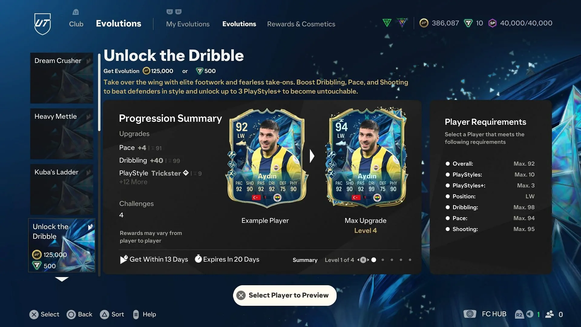 The requirements (Image via EA Sports) The requirements (Image via EA Sports)