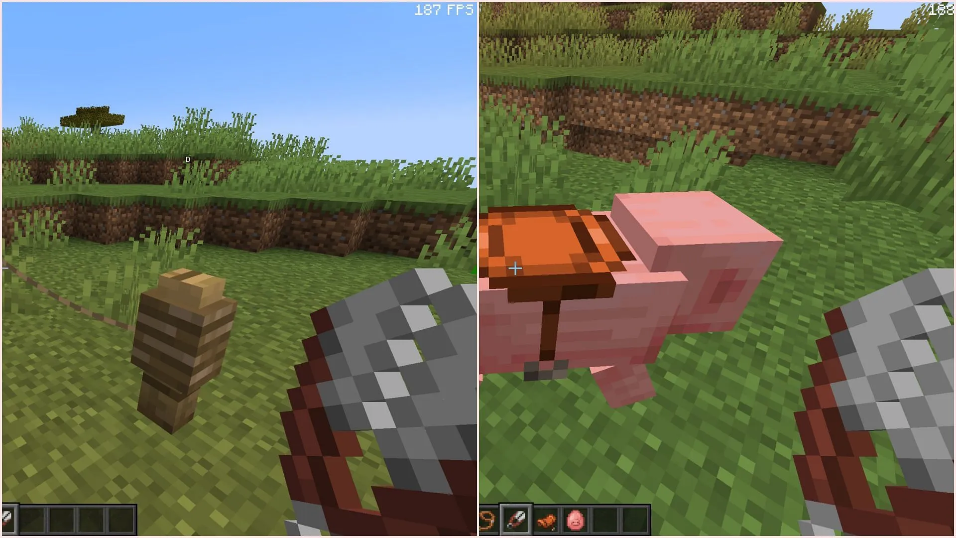 Shears can now be used to cut out leads and saddles (Image via Sportskeeda Gaming || Mojang Studios) Shears can now be used to cut out leads and saddles (Image via Sportskeeda Gaming || Mojang Studios)