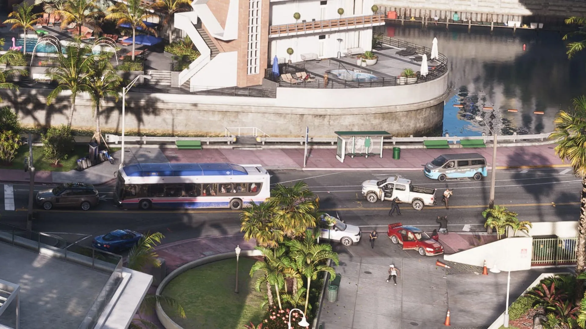 Vice City's police in action in one of the GTA 6 screenshots Vice City's police in action in one of the GTA 6 screenshots