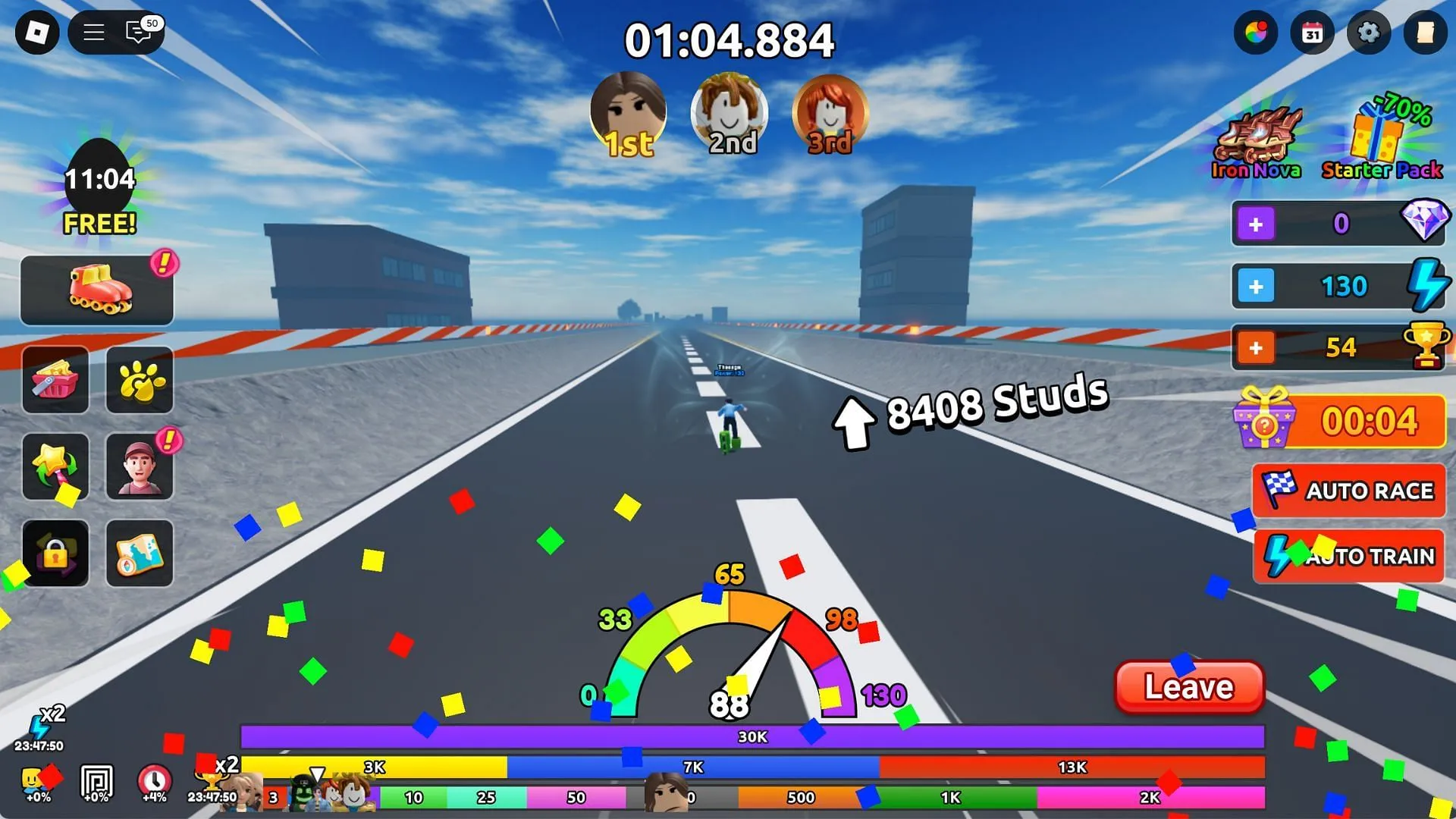 Start racing and collecting win points (Image via Roblox) Start racing and collecting win points (Image via Roblox)