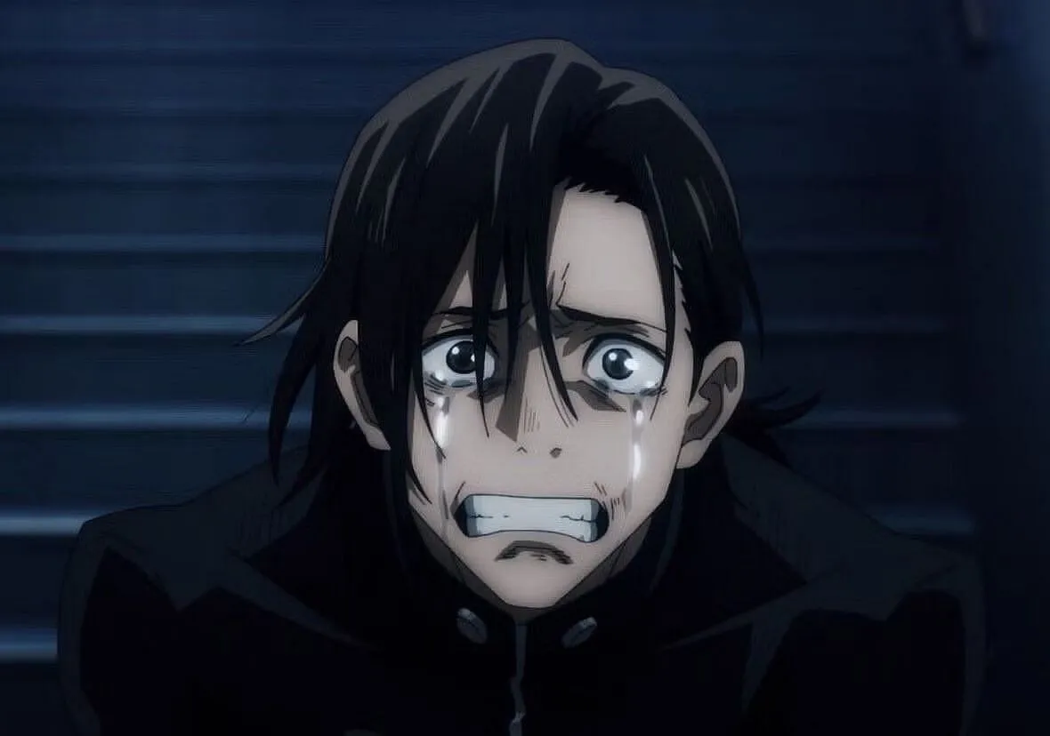 Junpei in his final moments in the anime (Image via MAPPA). Junpei in his final moments in the anime (Image via MAPPA).