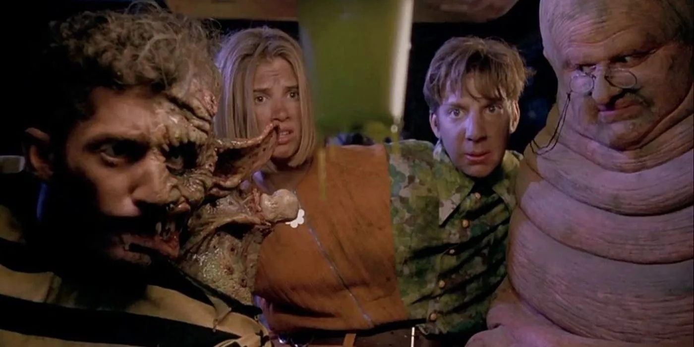 Three freaks look toward the camera in Freaked Three freaks look toward the camera in Freaked