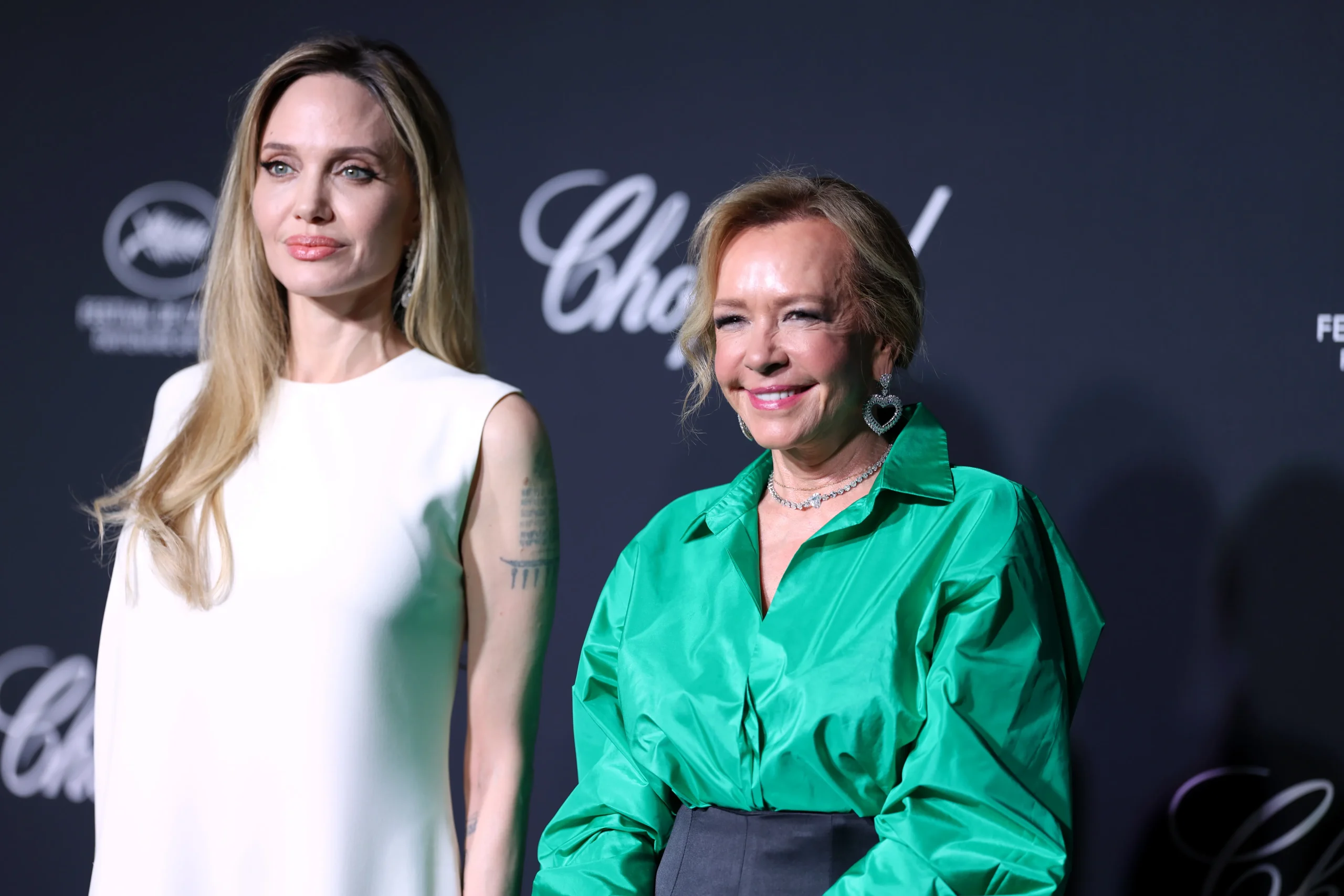 Angelina Jolie with Caroline Scheufele