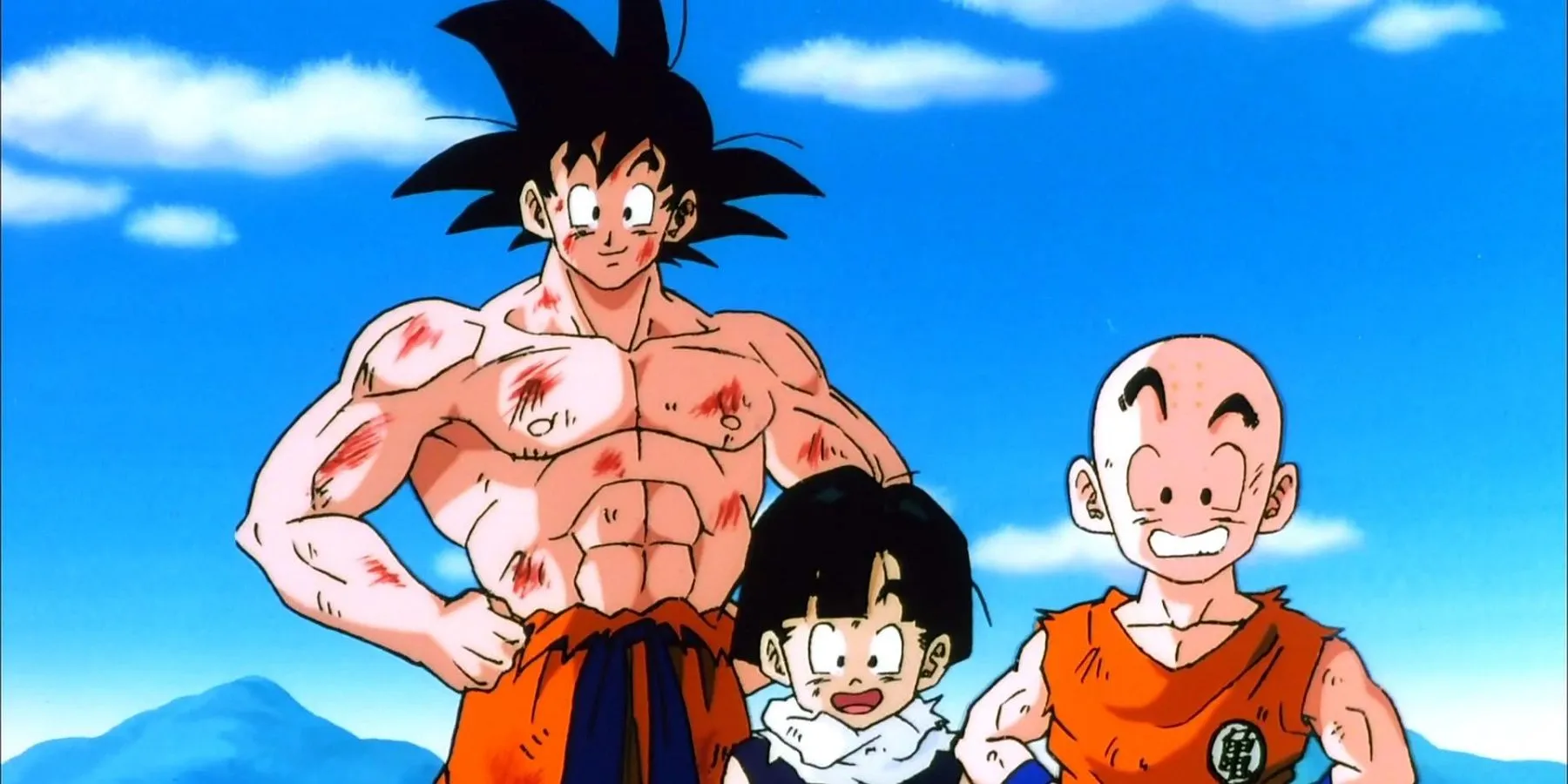 Gohan with Krillin and Goku