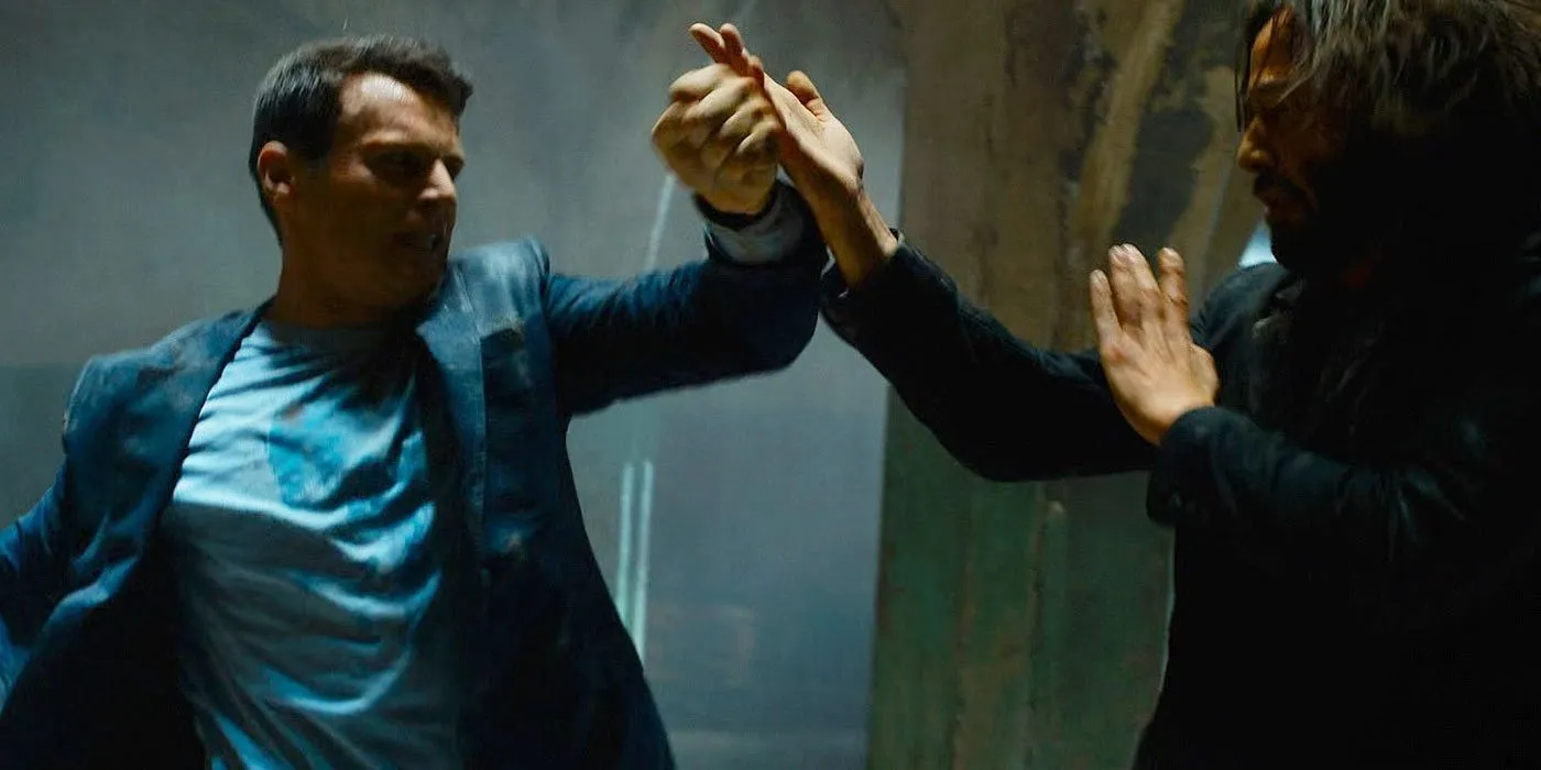 Neo and Smith fight scene from The Matrix Resurrections