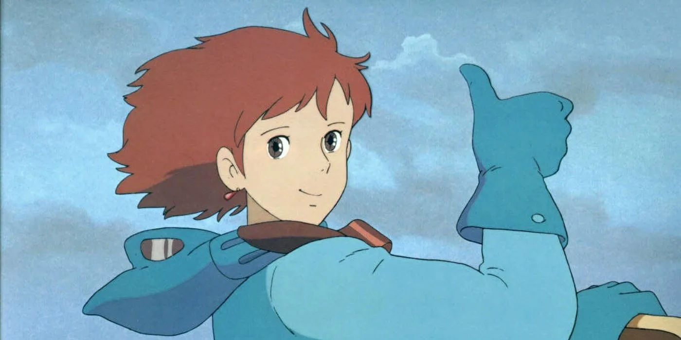 Nausicaa doing a thumbs up in Nausicaa of the Valley of the Wind Nausicaa doing a thumbs up in Nausicaa of the Valley of the Wind