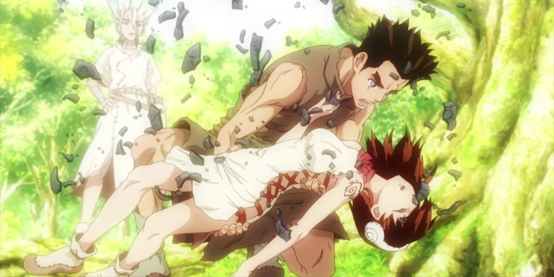 Taiju and Yuzuriha in Dr. Stone