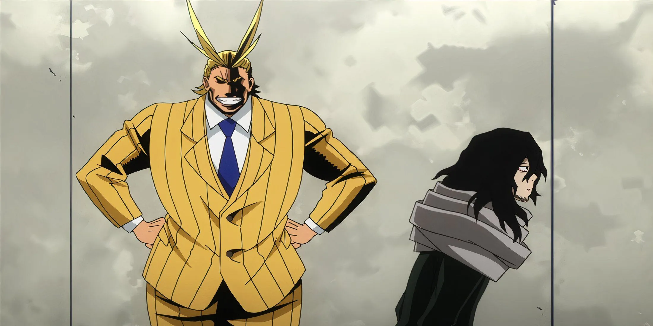 All Might with Aizawa