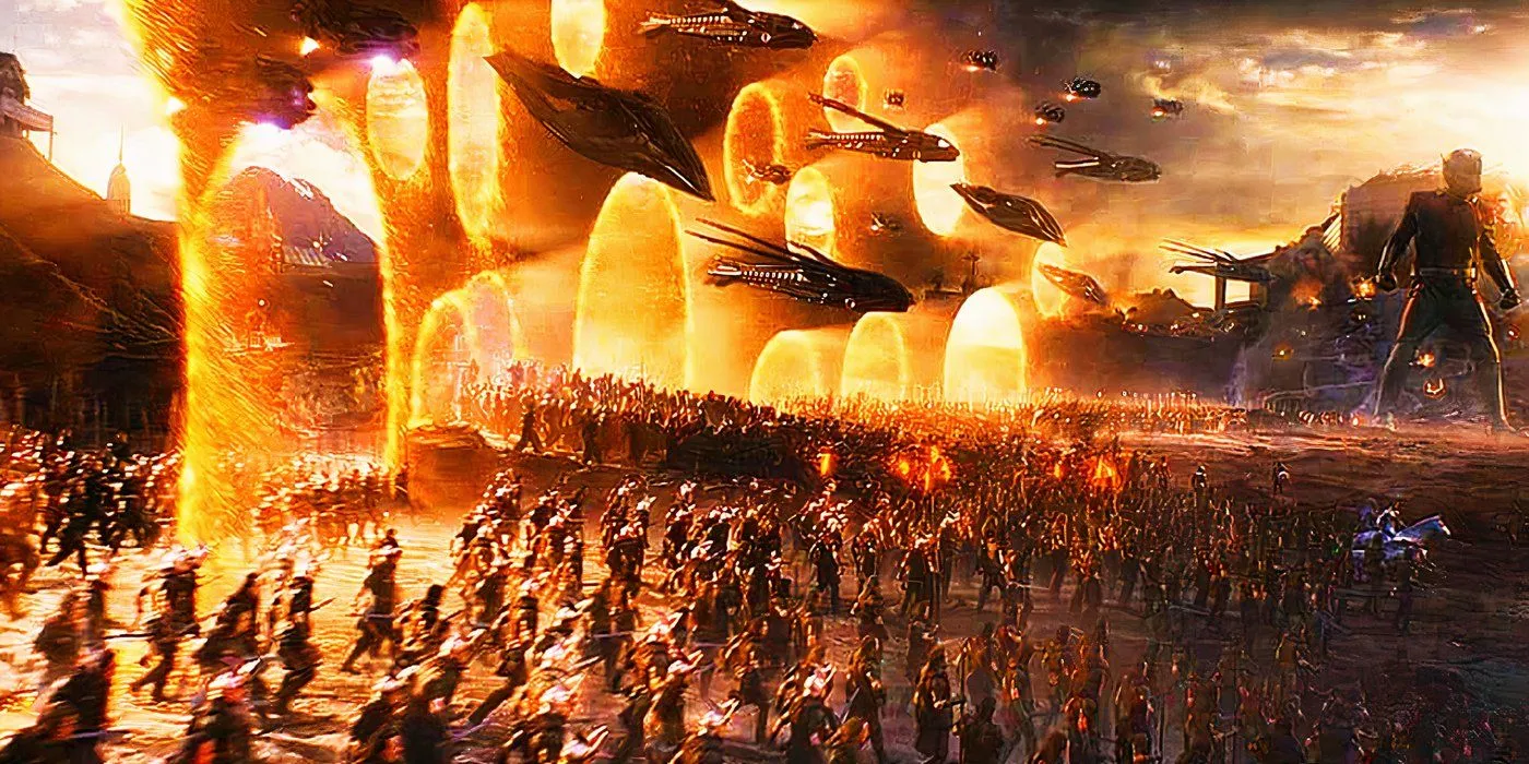 Avengers Coming Through Portals