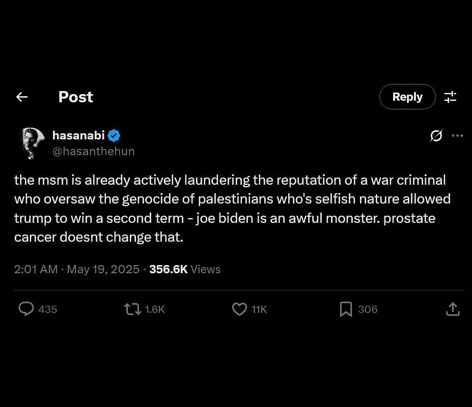 The streamer's post (Image via @hasanthehun/X) The streamer's post (Image via @hasanthehun/X)