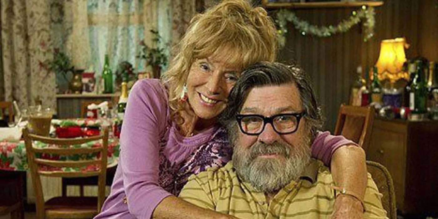 Barbara hugging Jim in The Royle Family