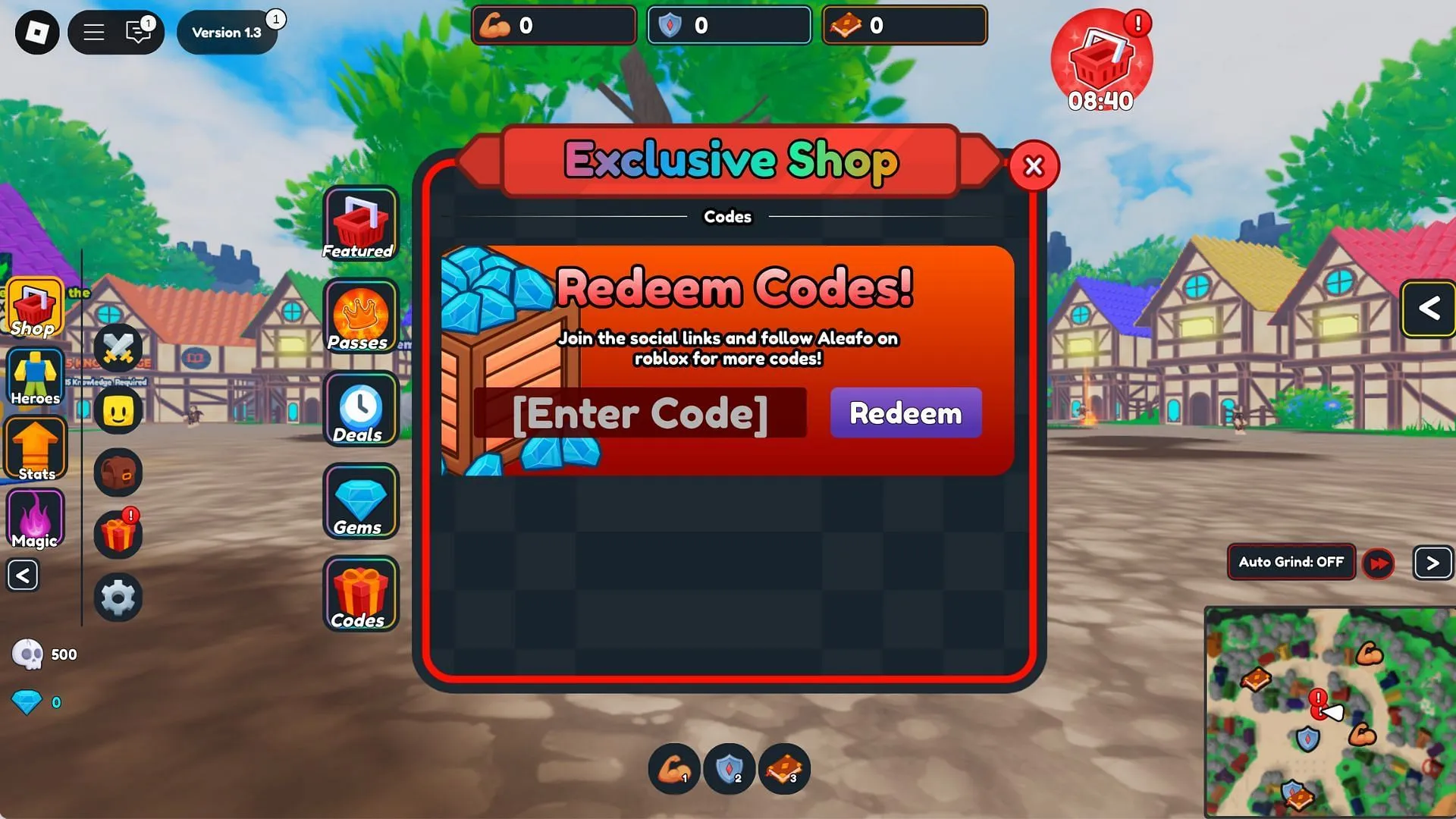 Redeem your code here (Image via Roblox) Redeem your code here (Image via Roblox)