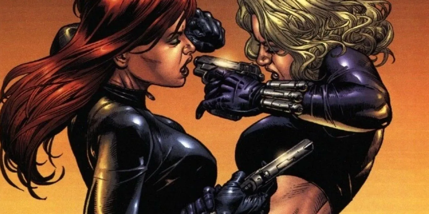 Black Widow vs White Widow Comic Art