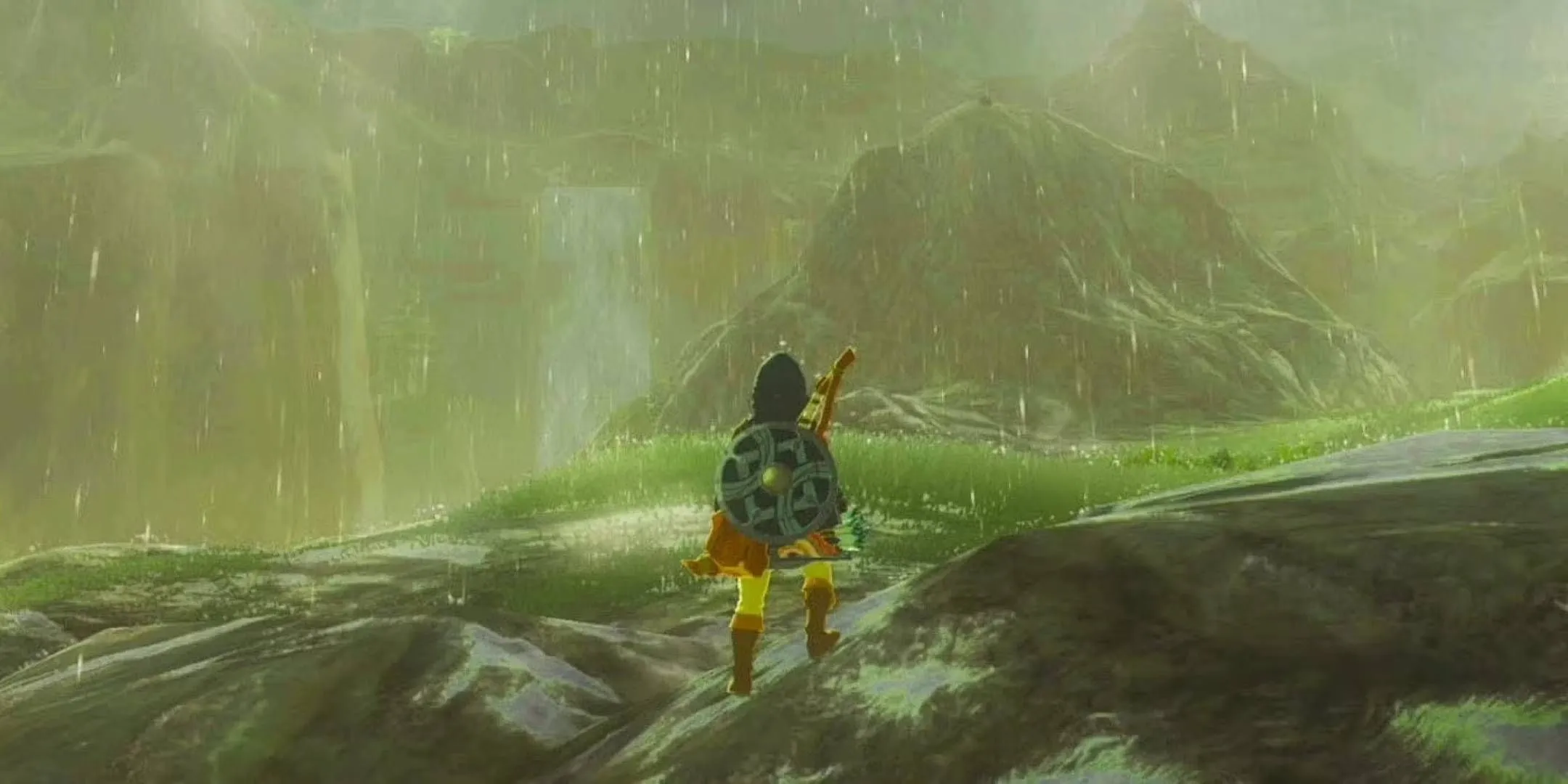 Rain affecting the terrain in Breath of the Wild