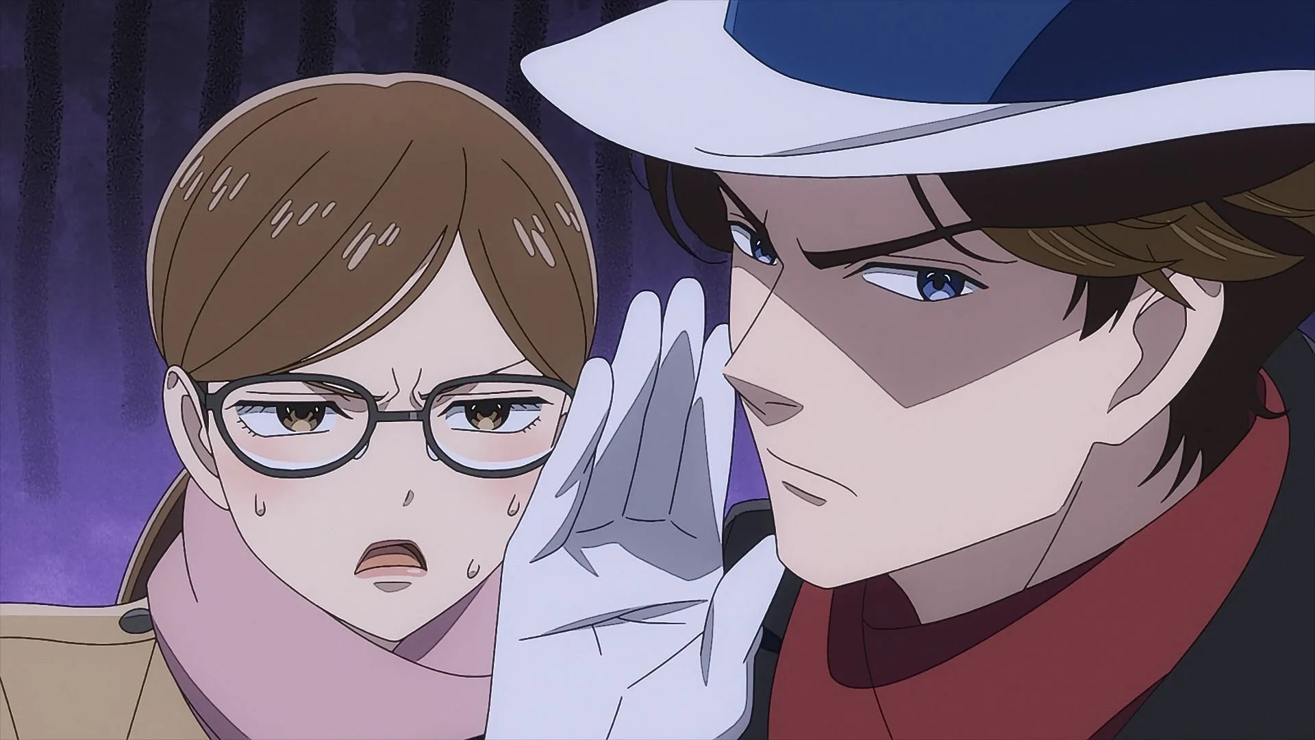 Kazamatsuri discovering Hosho's true identity in episode 8 Kazamatsuri discovering Hosho's true identity in episode 8
