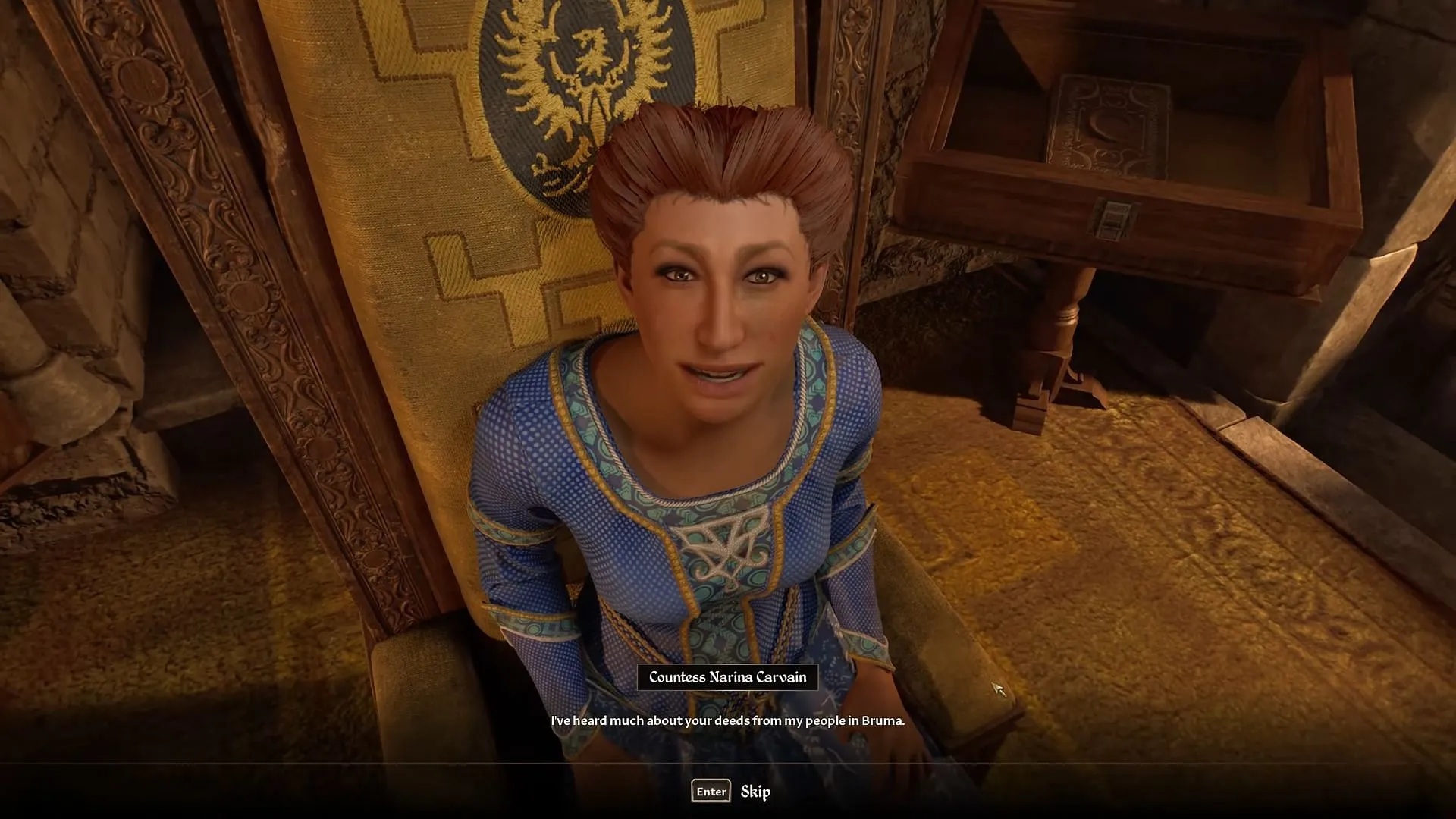 Interacting with Narina in Oblivion Remastered Interacting with Narina in Oblivion Remastered