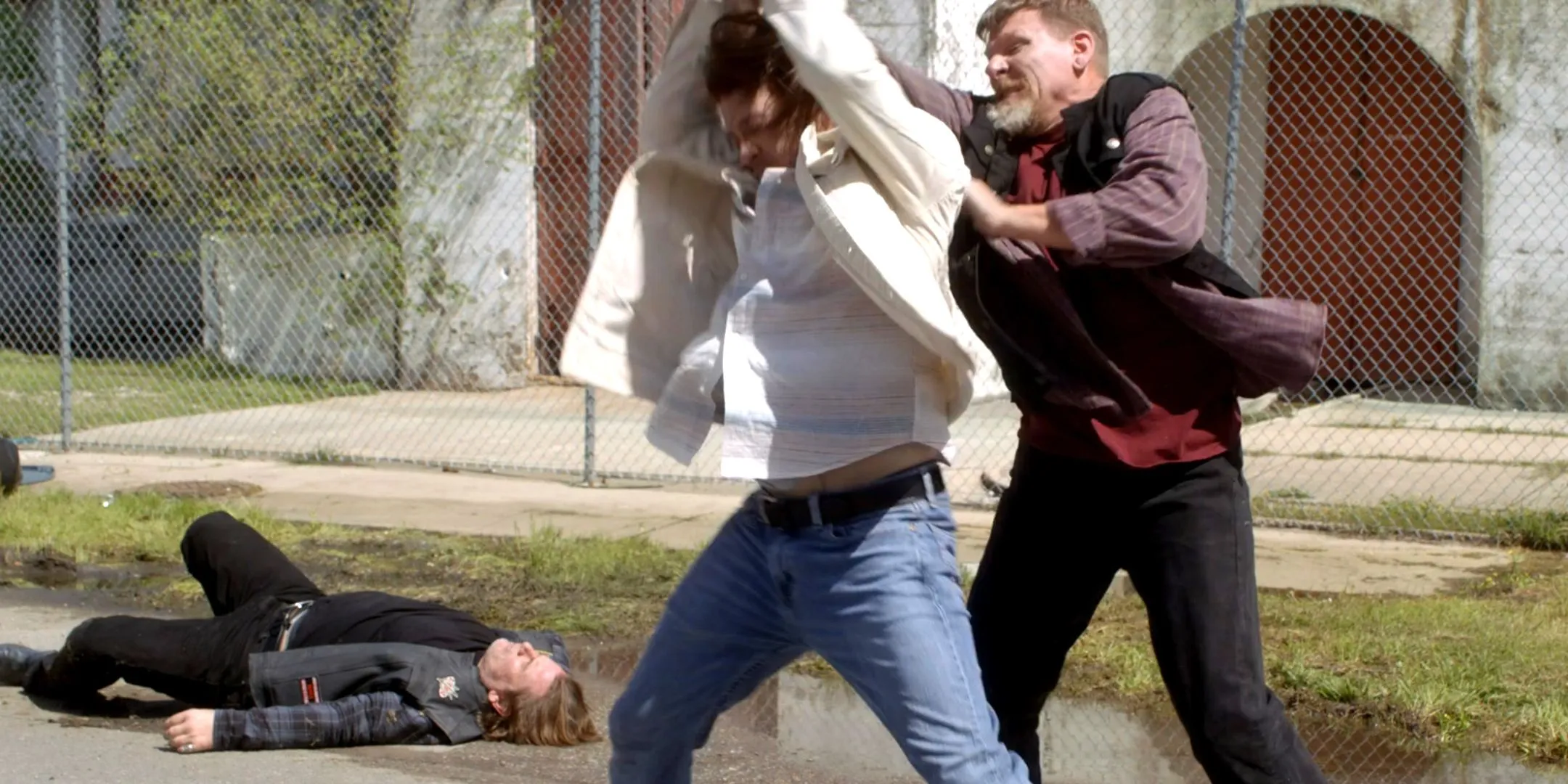 Eliot in the midst of a fight scene Eliot in the midst of a fight scene