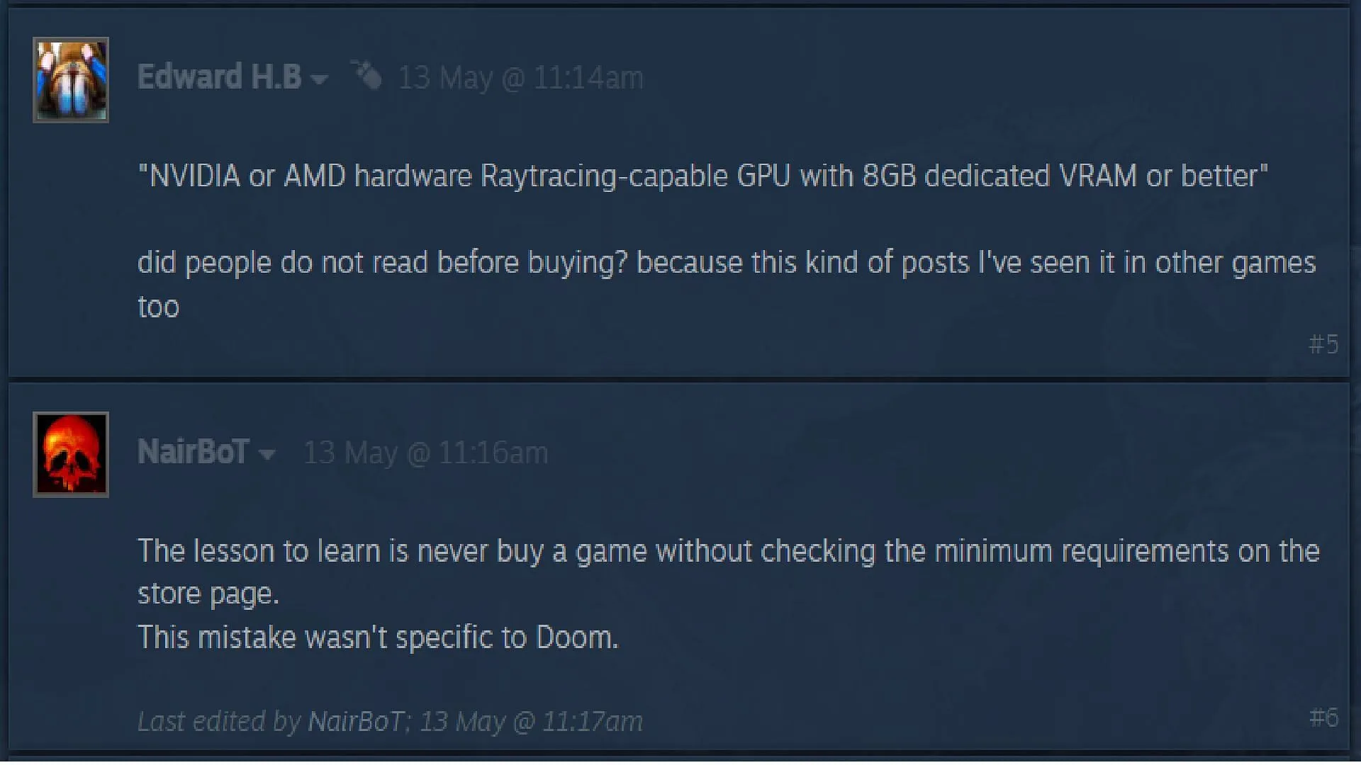 Gamers confirming on Steam that ray tracing is necessary for gameplay Gamers confirming on Steam that ray tracing is necessary for gameplay