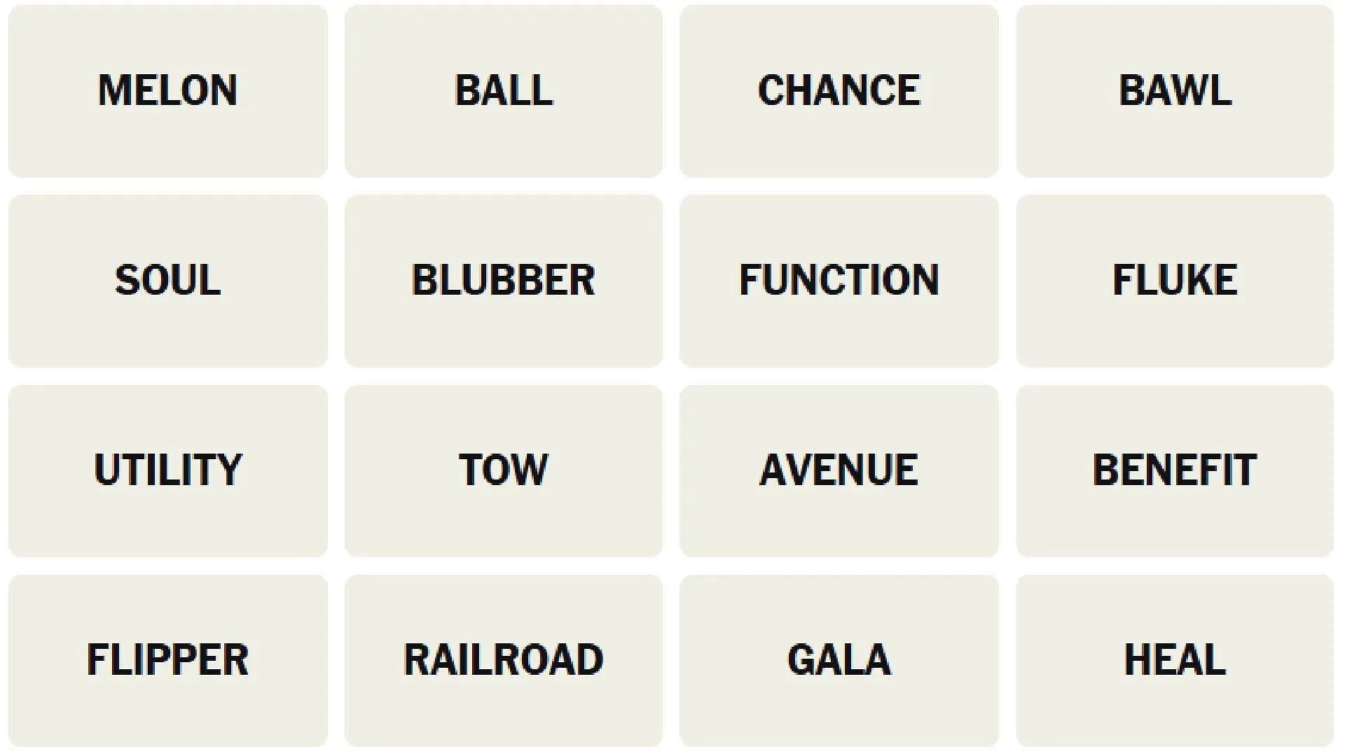 All words for the New York Times Connections puzzle today (Image via The New York Times) All words for the New York Times Connections puzzle today (Image via The New York Times)