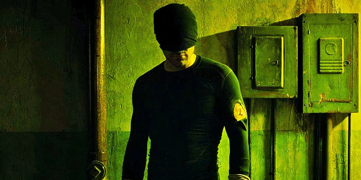 Daredevil preparing for the hallway fight Daredevil preparing for the hallway fight