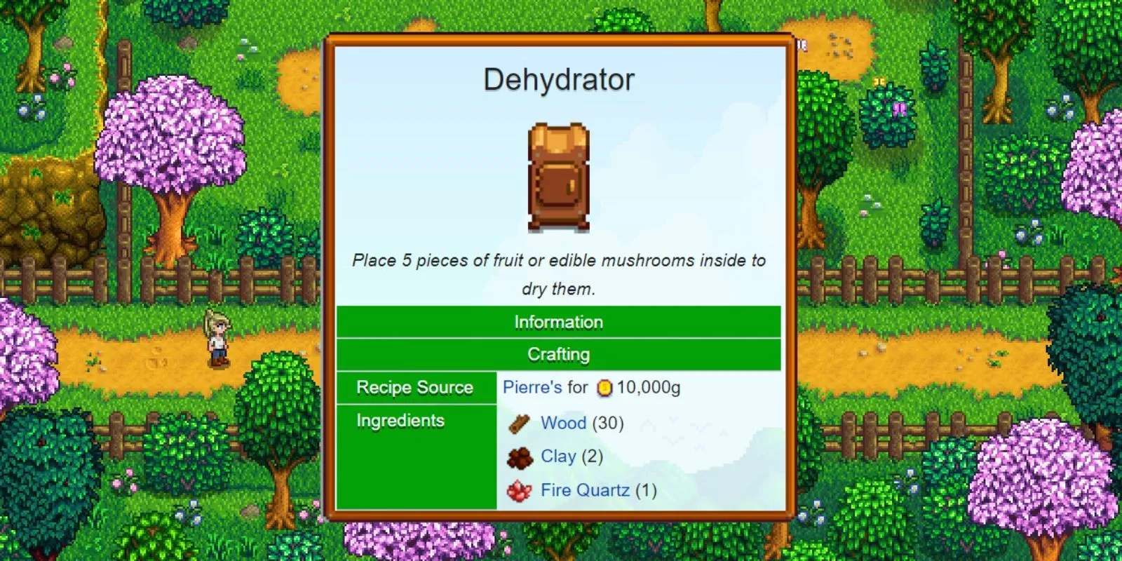 Dehydrator in Stardew Valley Dehydrator in Stardew Valley