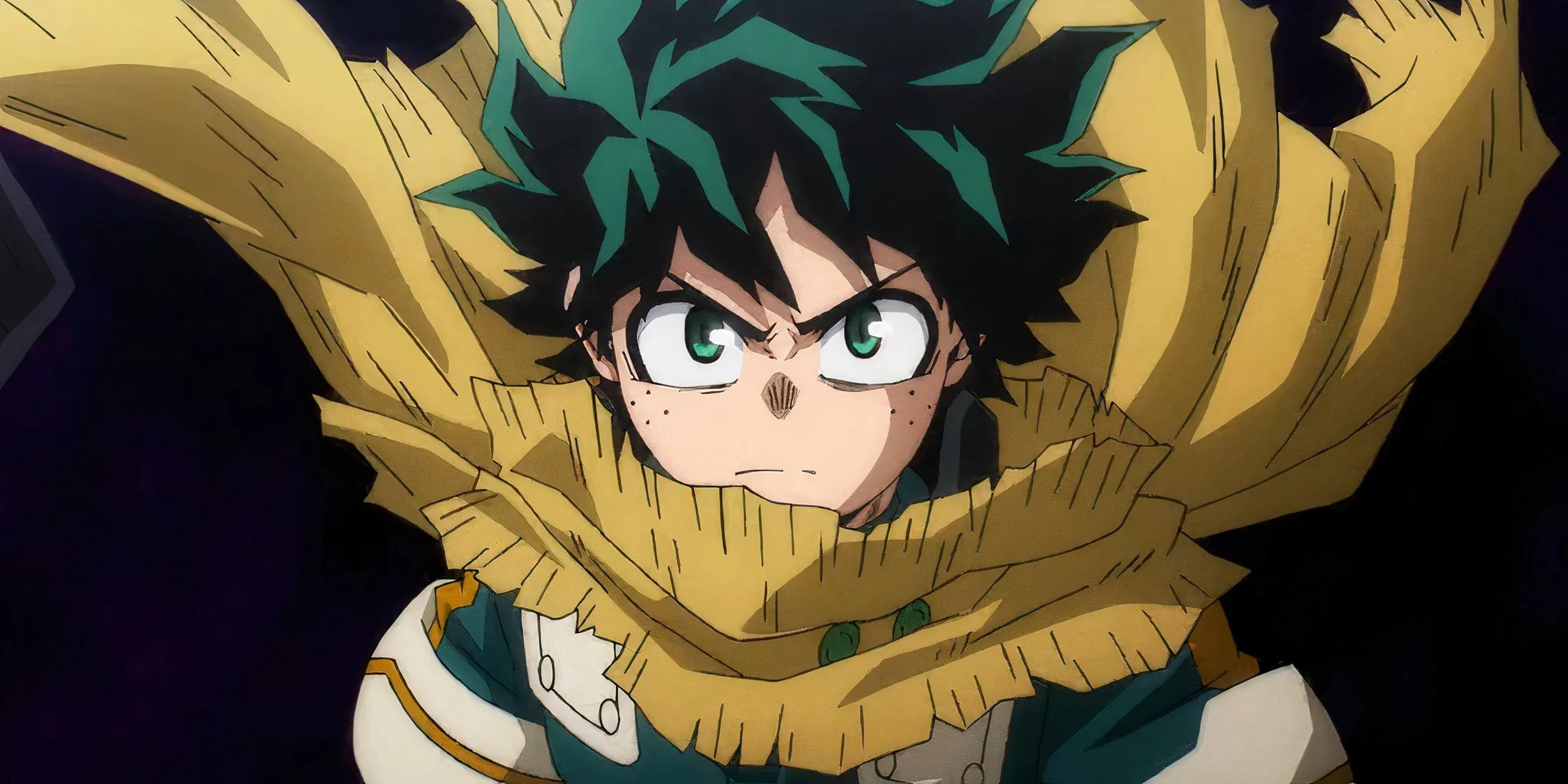 Deku wearing a cape in MHA Deku wearing a cape in MHA