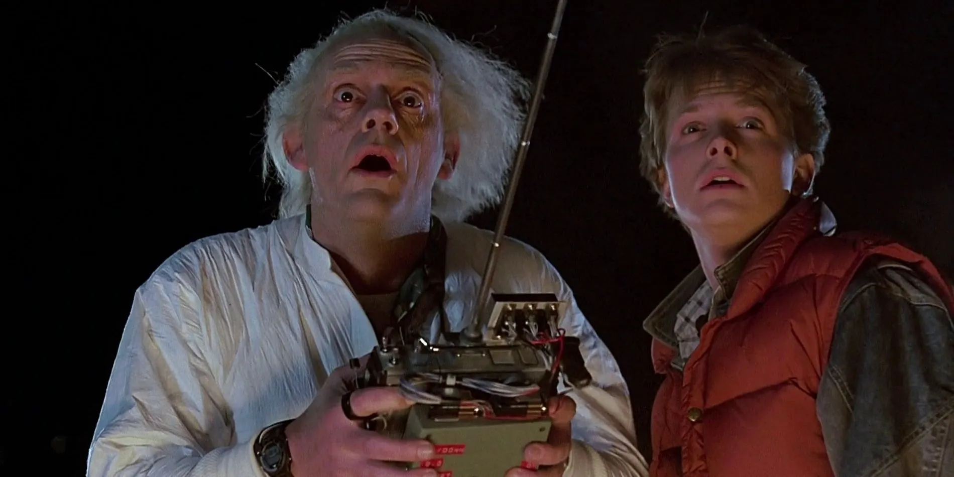 Doc and Marty looking off-screen