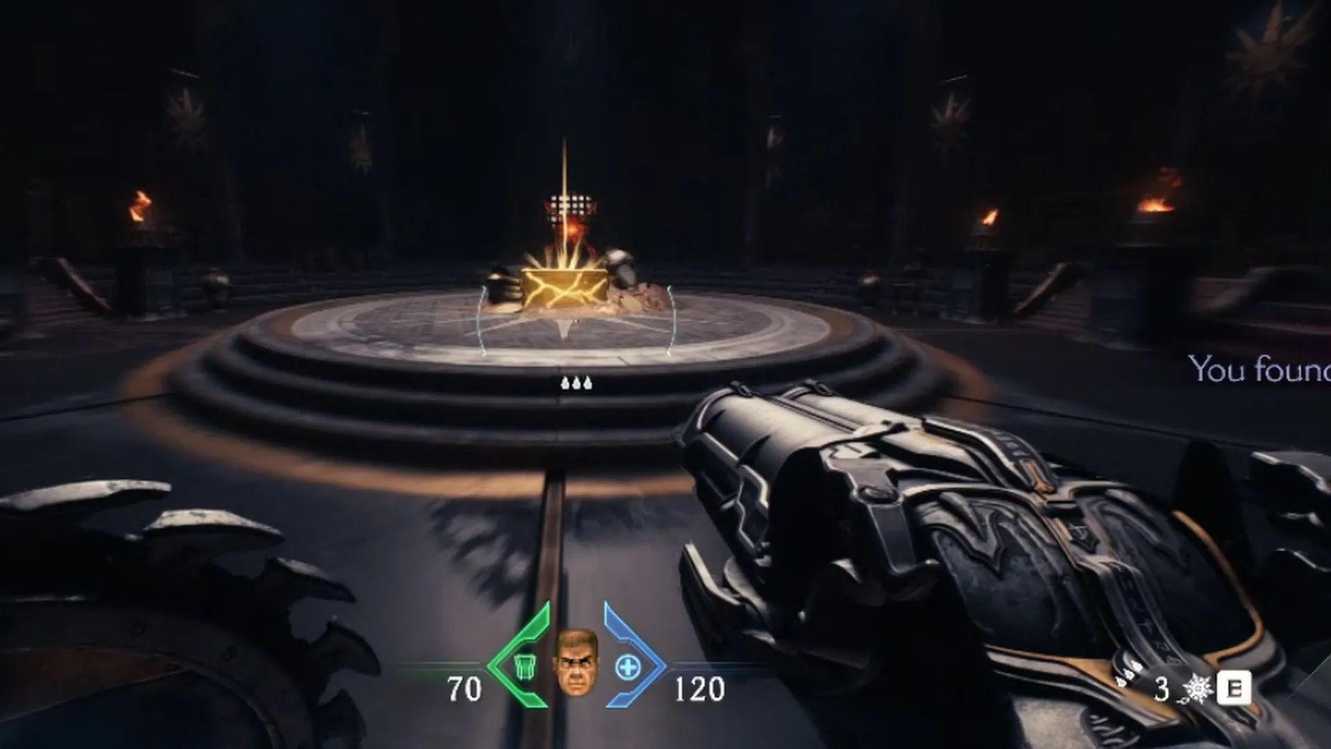 Location of Gold Chest 1 in DOOM: The Dark Ages Chapter 5