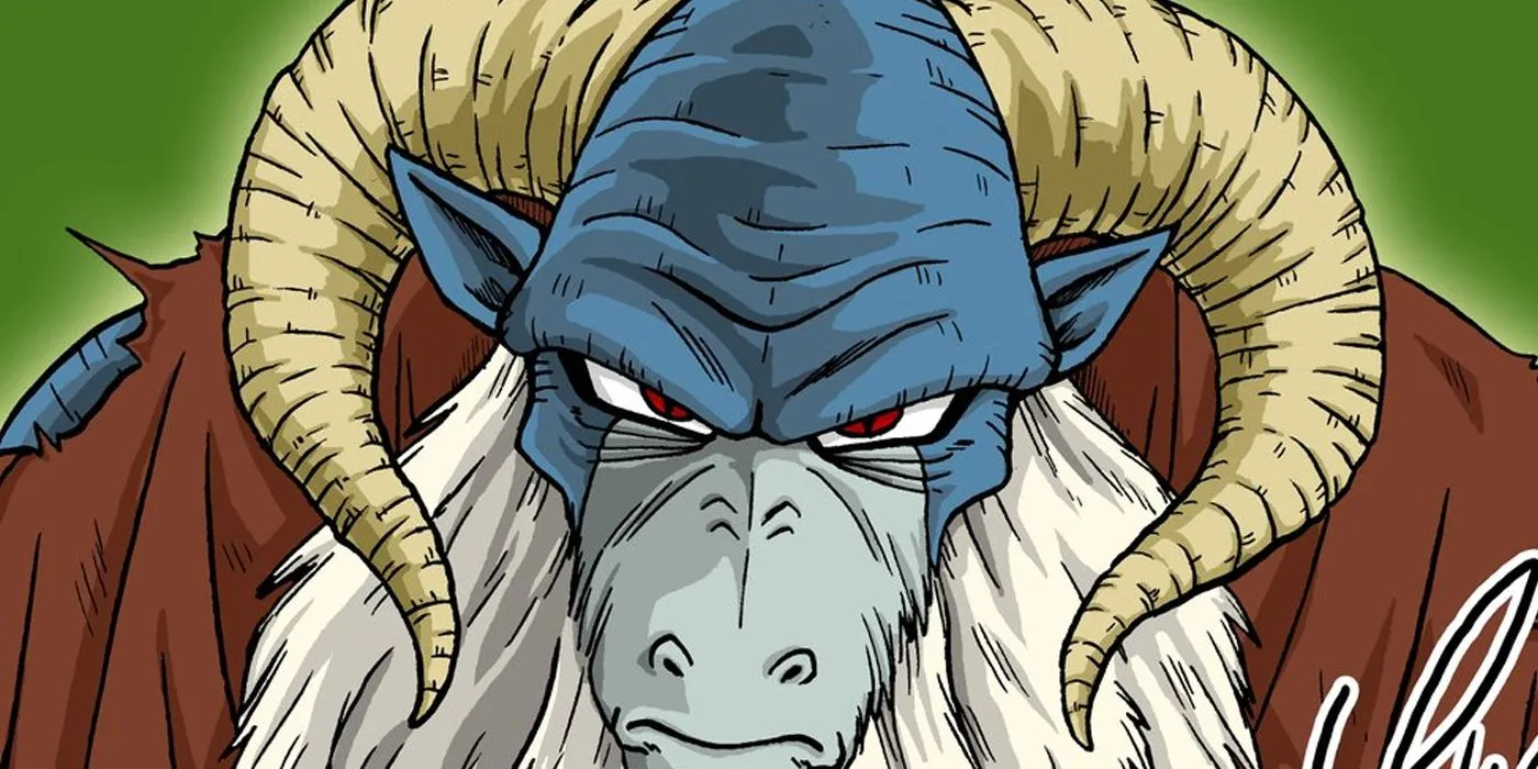 Moro makes a mean face in Dragon Ball Super art. Moro makes a mean face in Dragon Ball Super art.