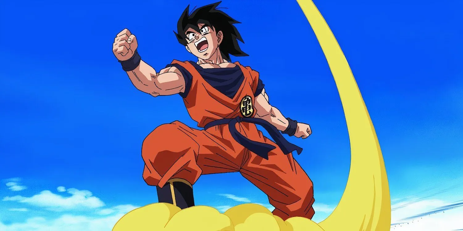 Goku flying on Nimbus in the opening of Dragon Ball Z Kai Goku flying on Nimbus in the opening of Dragon Ball Z Kai