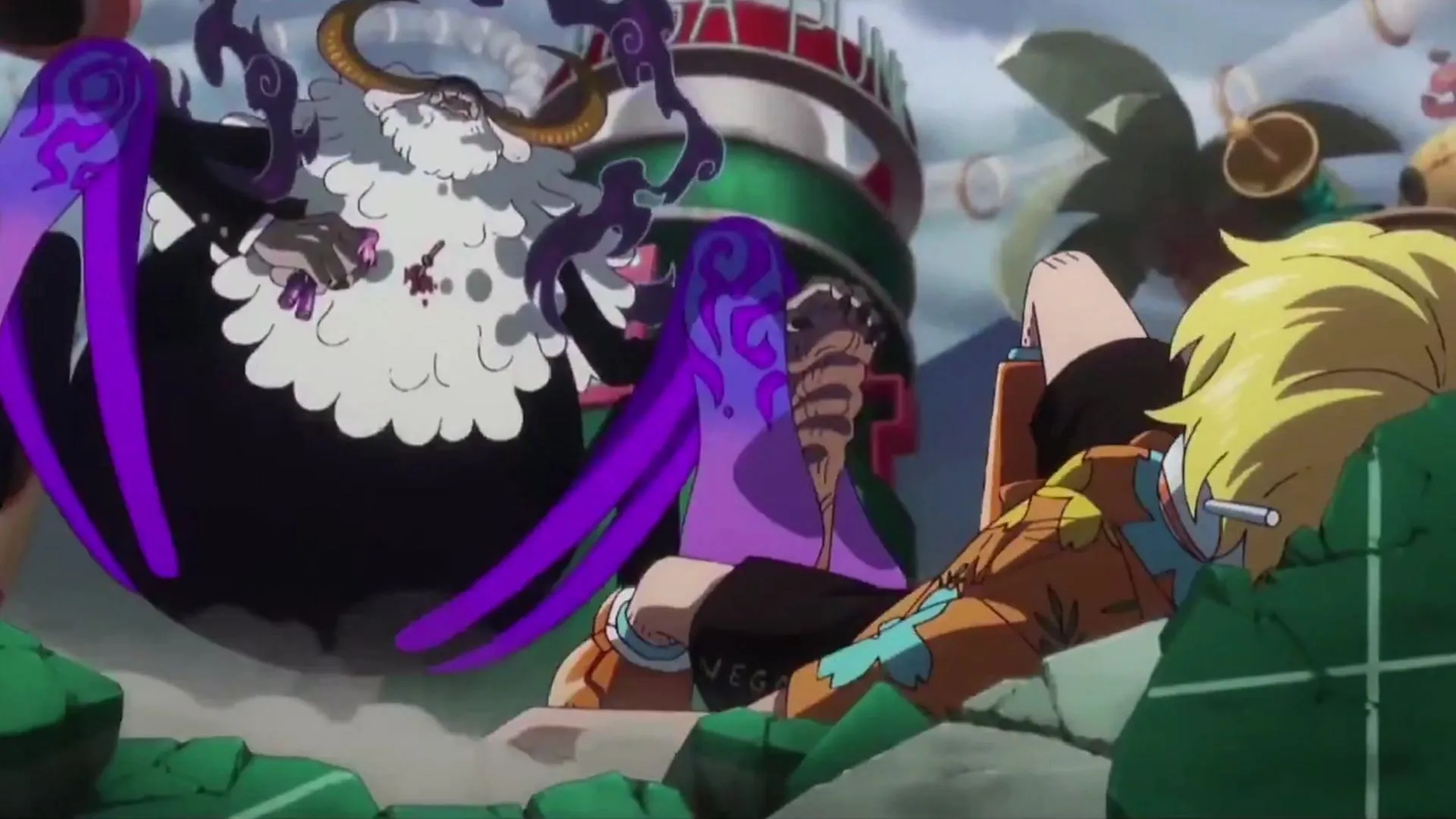 Saturn overpowered Sanji and Bonney (Image via Toei Animation) Saturn overpowered Sanji and Bonney (Image via Toei Animation)