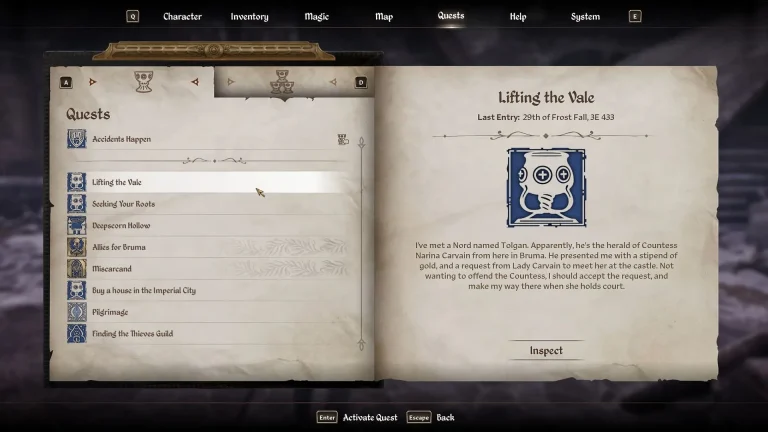 Complete Guide to Oblivion Remastered: Lifting The Vale Quest Walkthrough