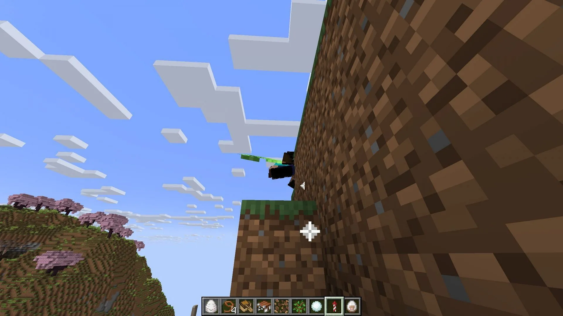When gliding with elytra, firework rockets will act as a boost even if placed on a block (Image via Sportskeeda Gaming || Mojang Studios) When gliding with elytra, firework rockets will act as a boost even if placed on a block (Image via Sportskeeda Gaming || Mojang Studios)