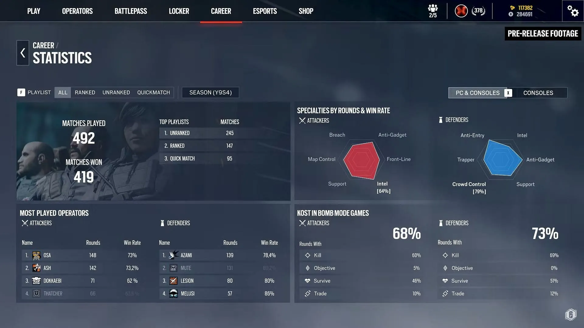 Career stats tracker showcased in Siege X 2025 Roadmap (Image via Ubisoft) Career stats tracker showcased in Siege X 2025 Roadmap (Image via Ubisoft)