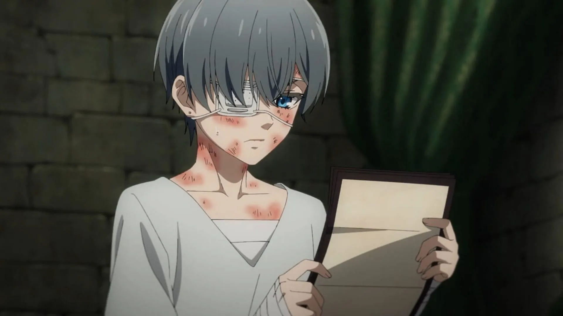 Ciel reads Queen Victoria's letter Ciel reads Queen Victoria's letter