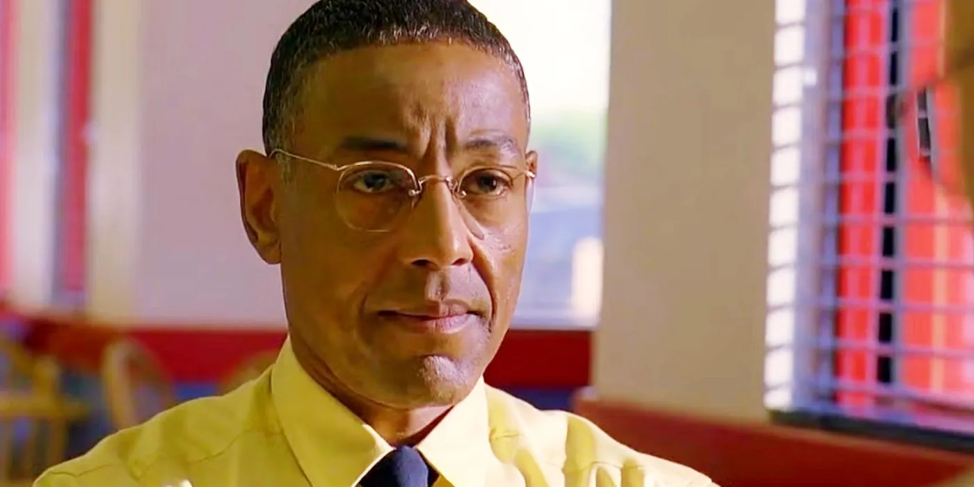 Giancarlo Esposito smiling slightly as Gus Fring in Breaking Bad