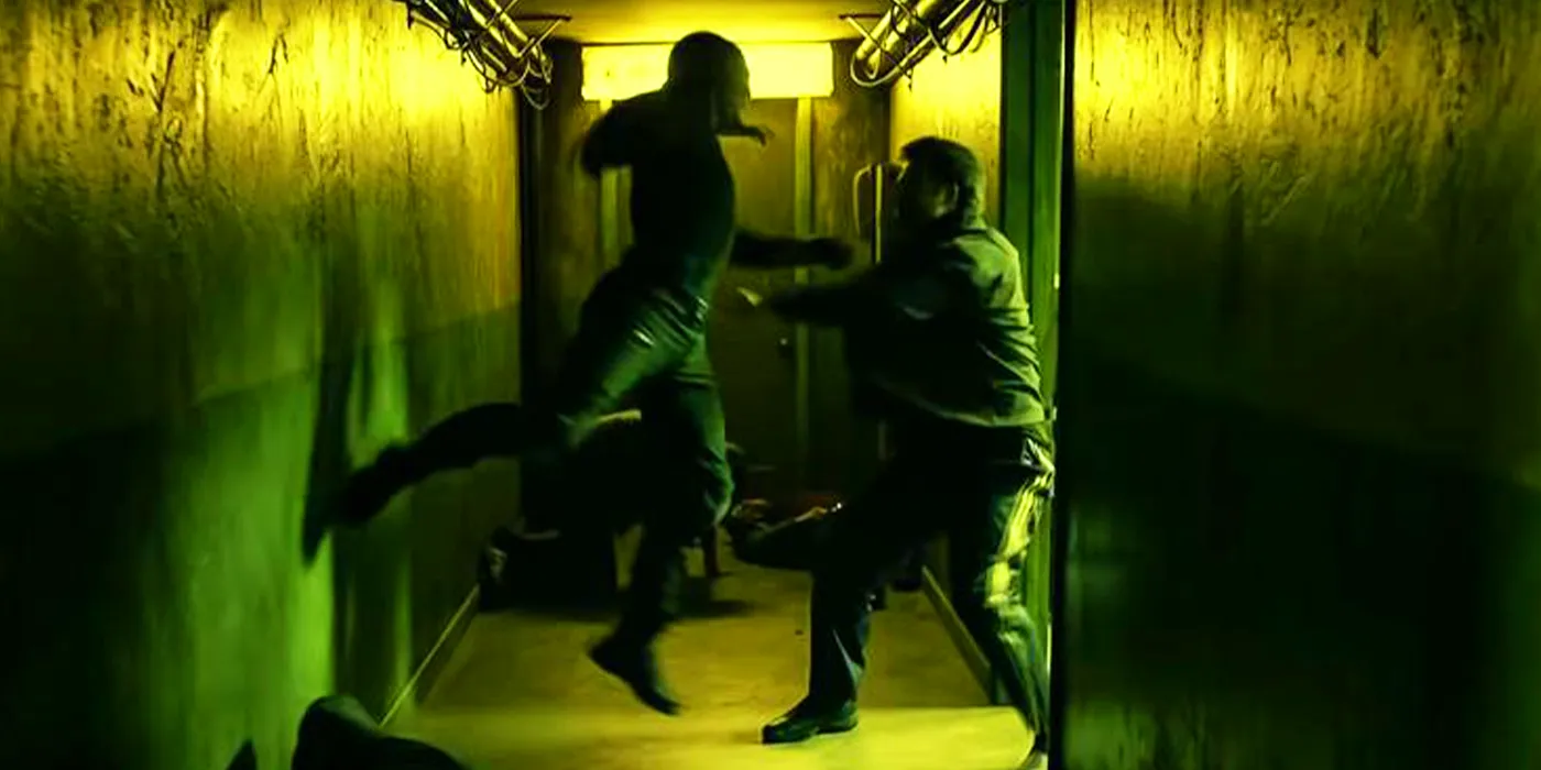 Daredevil engaging in the fight Daredevil engaging in the fight