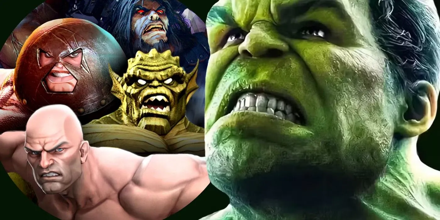 Hulk with various villains designed by Stan Lee Hulk with various villains designed by Stan Lee