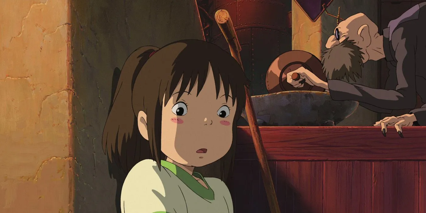Chihiro working with Kamaji