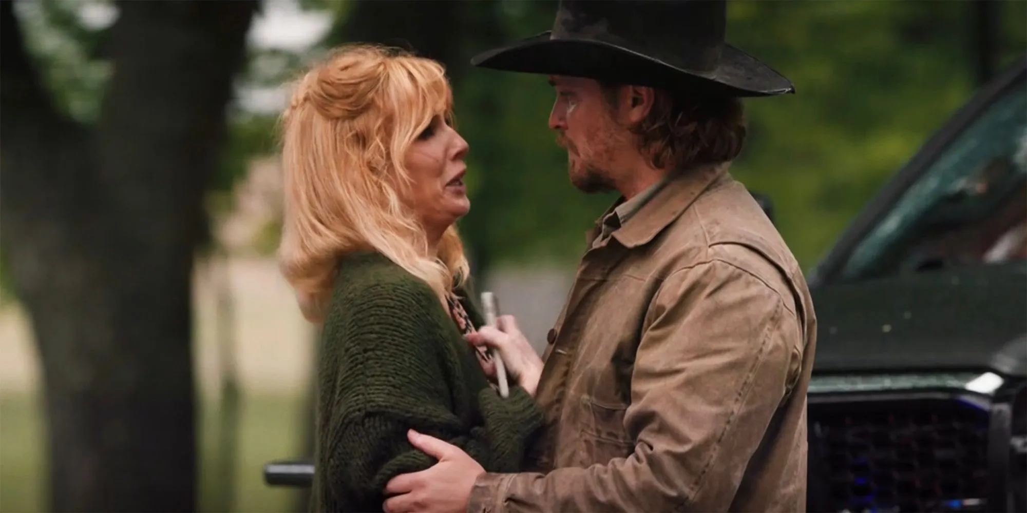 Kayce holding Beth in Yellowstone season 5