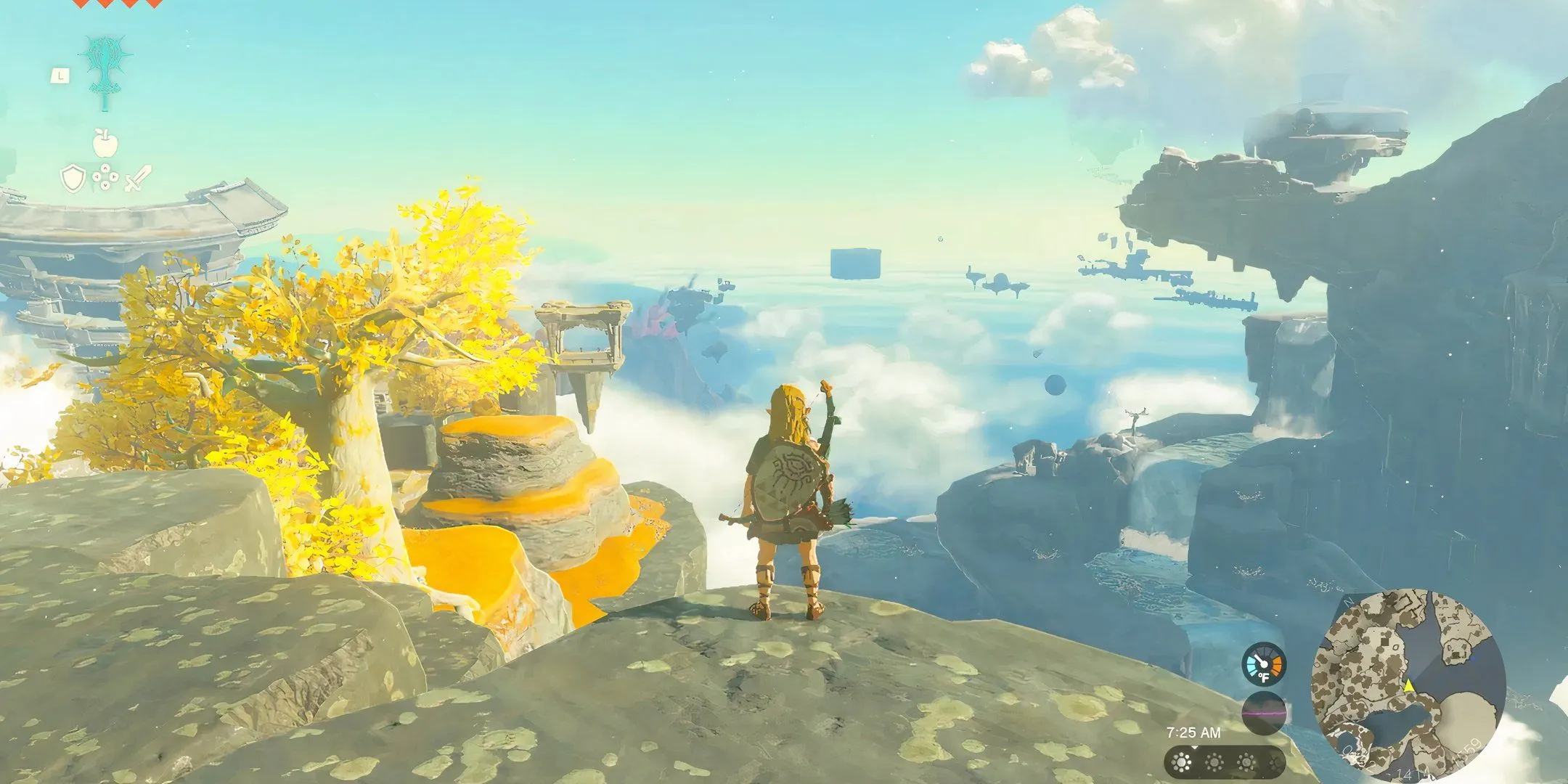 Link looking out at a stunning view. Link looking out at a stunning view.