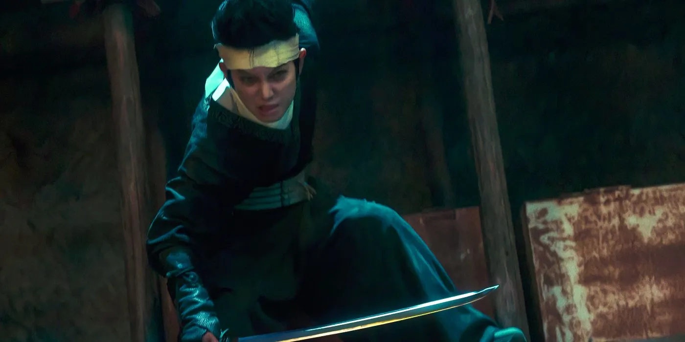 Hiei Holding a Sword