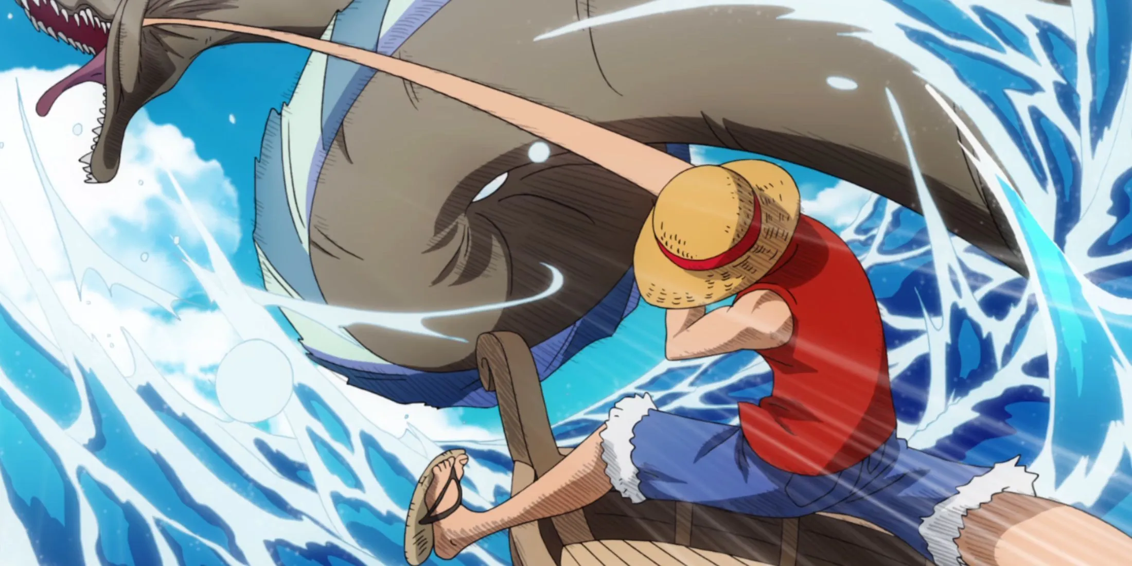 Luffy battling the Lord of the Coast