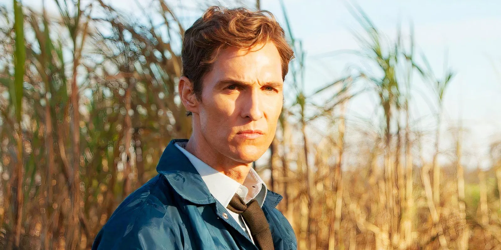 Matthew McConaughey in a cornfield in True Detective Matthew McConaughey in a cornfield in True Detective