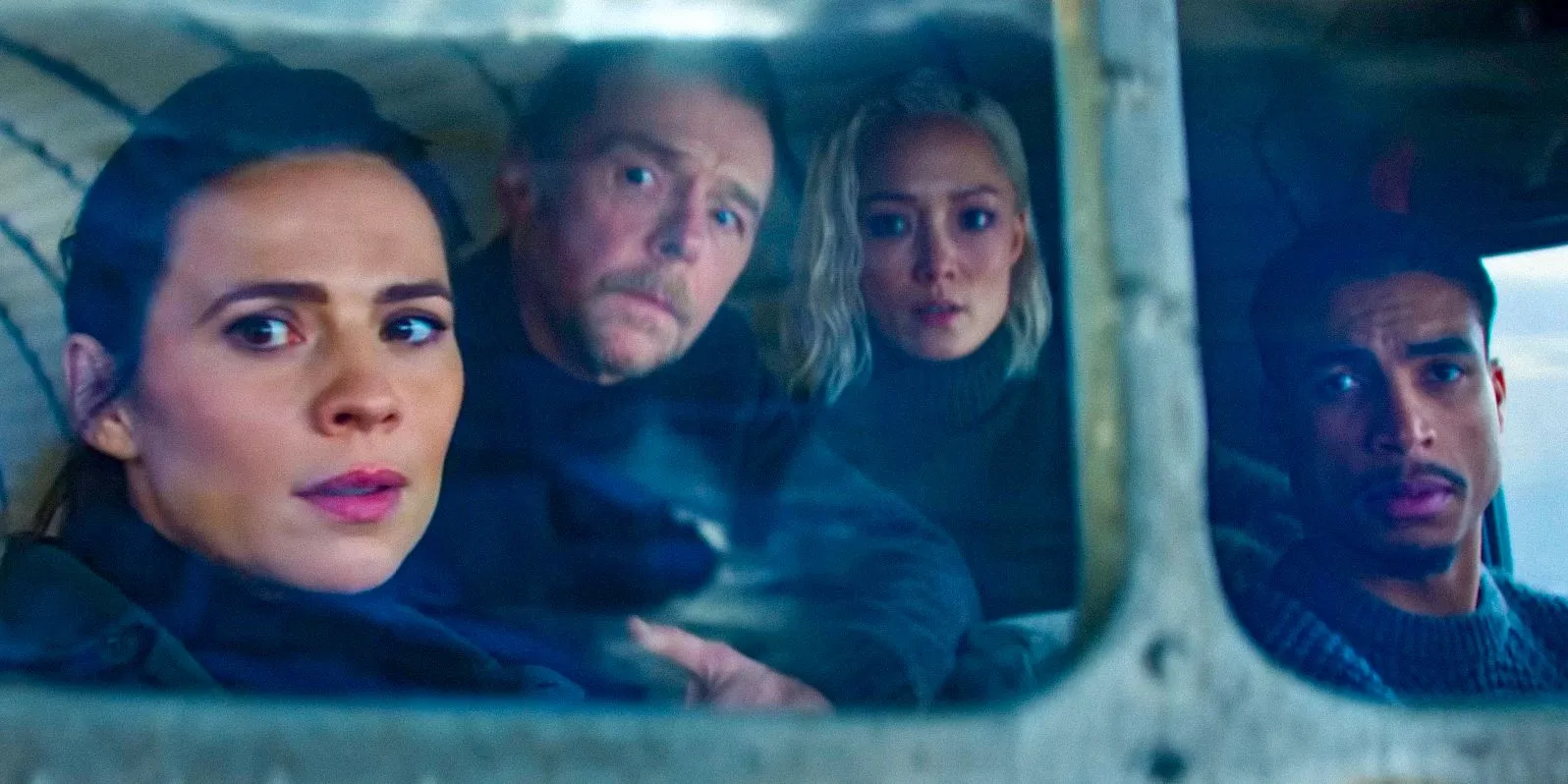 Grace (Hayley Atwell), Benji Dunn (Simon Pegg), Paris (Pom Klementieff) and Degas (Greg Tarzan Davis) in Mission: Impossible - The Final Reckoning