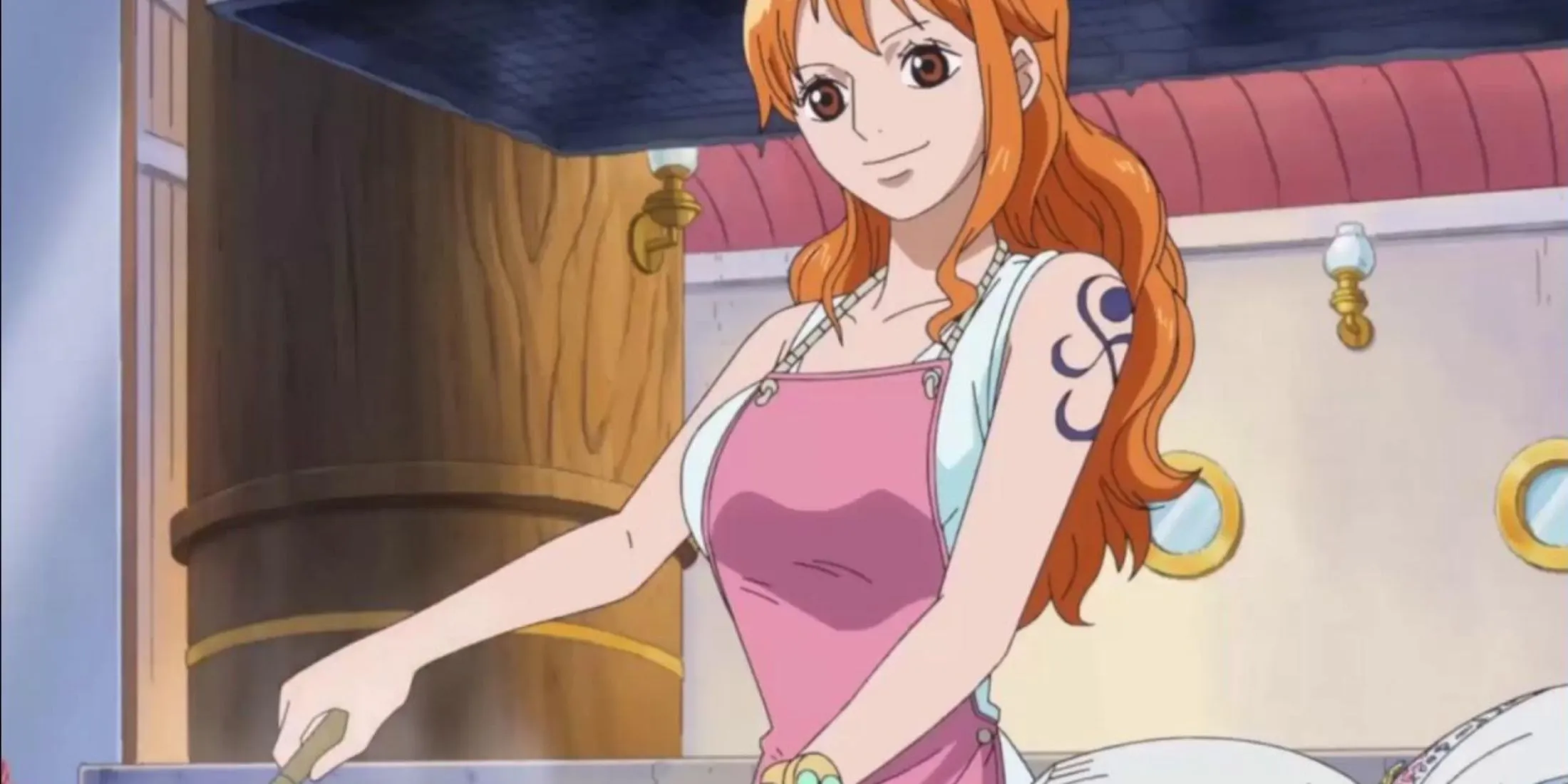 Nami cooking for the Straw Hats