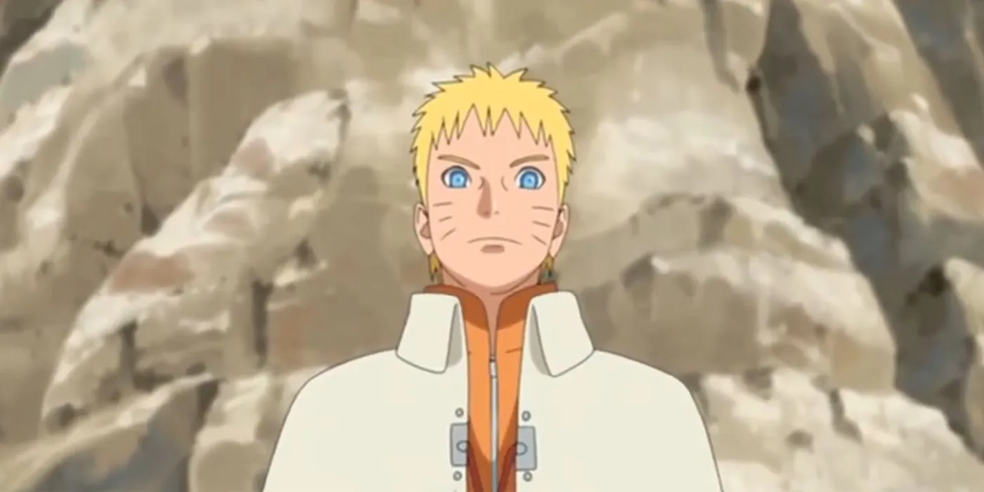 Naruto overlooking Konoha village
